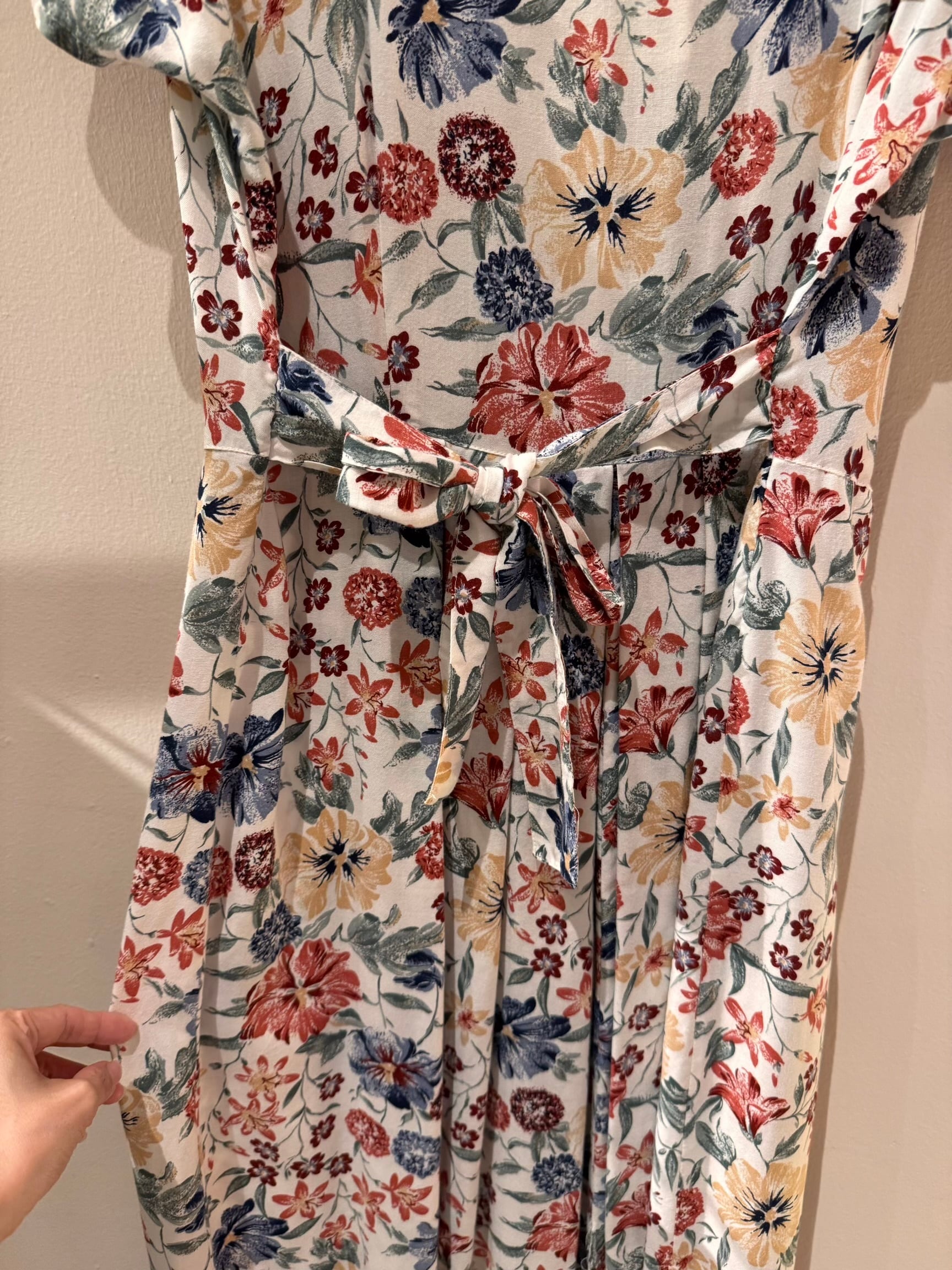 90's フラワープリント ホワイト マキシドレス | DROOMTUIN_VINTAGE