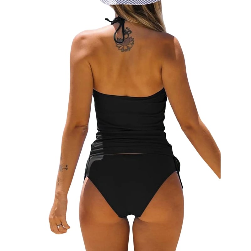 女性用ノースリーブホルタートップとパンティーセット,ビーチ用