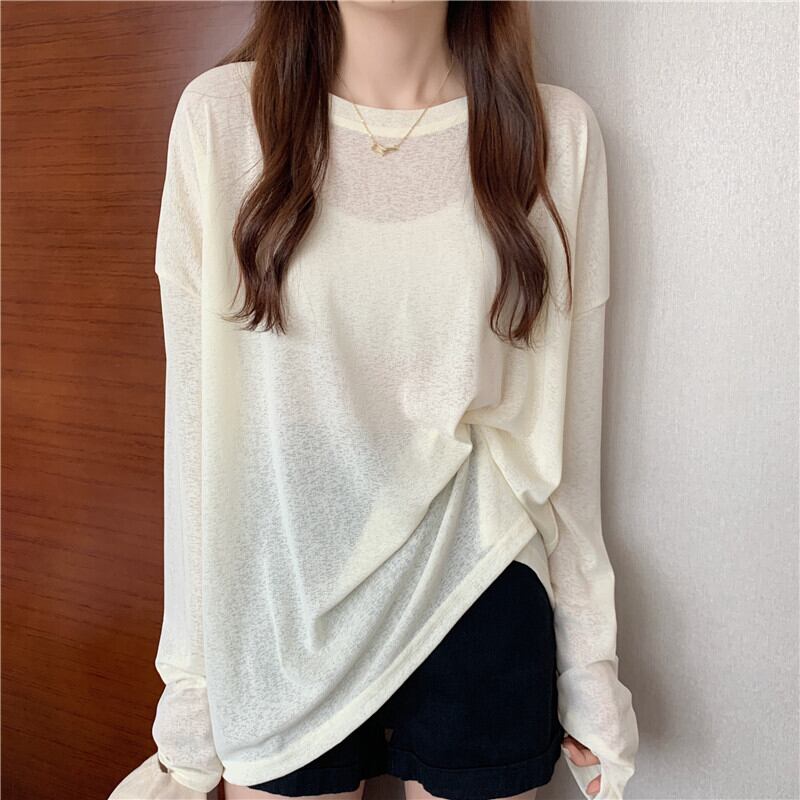 トップス レディース ニットソー シースルー ワンサイズ 6色 長袖 ドロップショルダー ラウンソネック メッシュ 透け感 大人可愛い シンプル カジュアル おしゃれ お洒落 かっこいい クール モード系 ストリート セクシー おとな リラックス 抜け感 無地 OL 学生 デート お出かけ BBQ キャンプ リゾート 旅行 ゆったり ゆる パープル ホワイト ブルー グリーン アプリコット ブラック 春 夏 秋 10代 20代 30代 韓国 韓国系 着回し 普段使い 体型カバー 楽ちん コーデ 送料無料