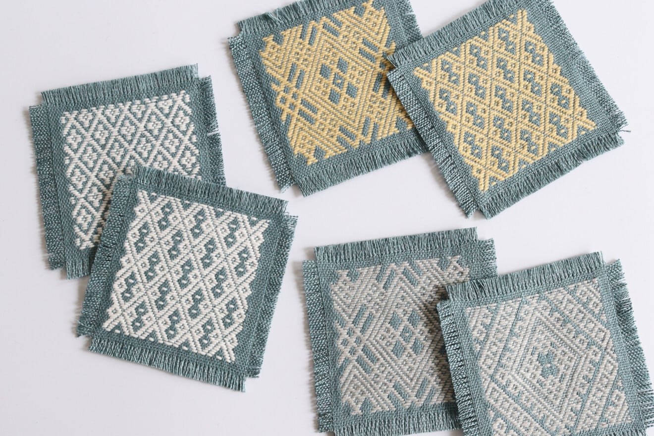 こぎん刺し コースター