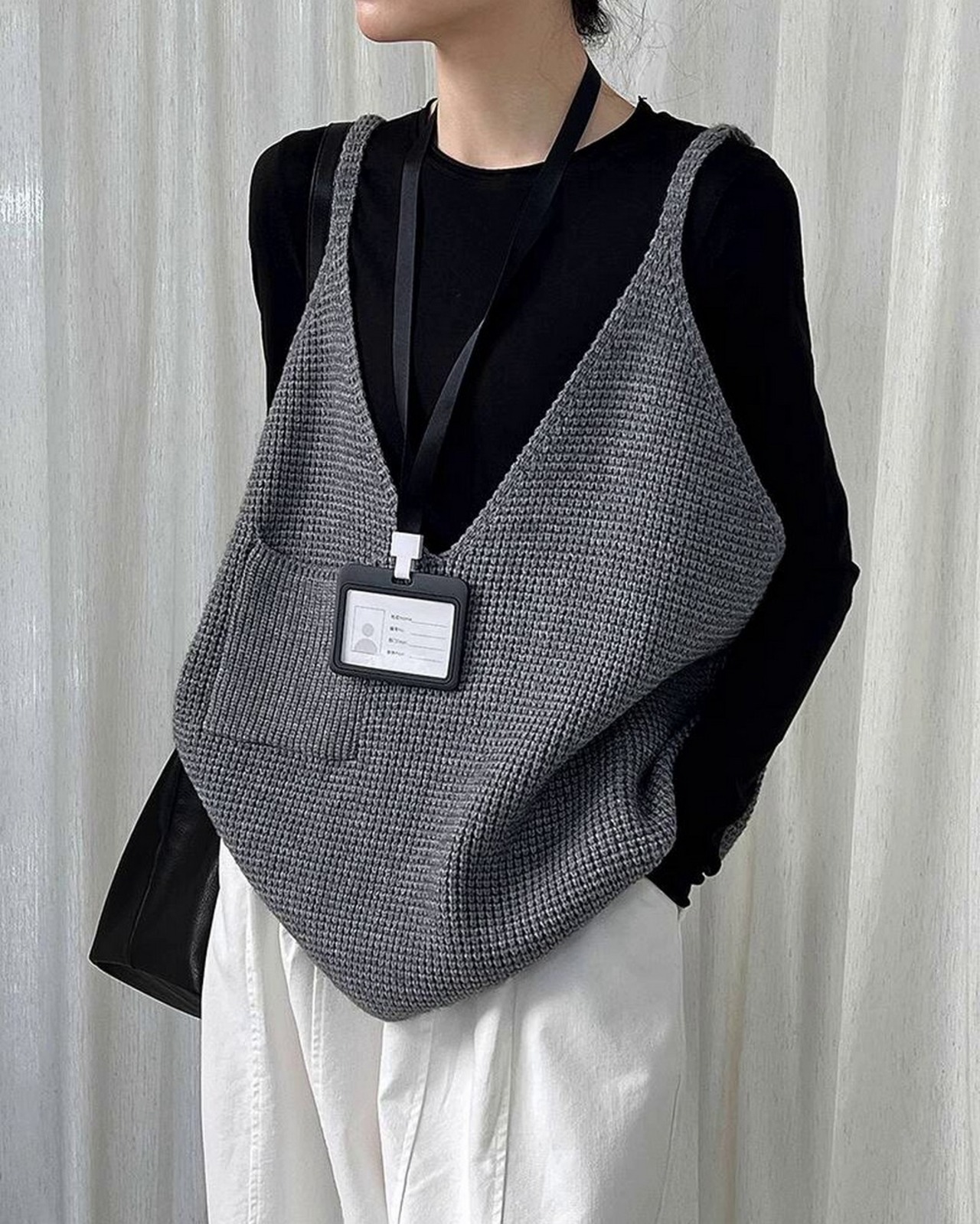 ルーズシルエットニットベスト 3color A0577 - 10