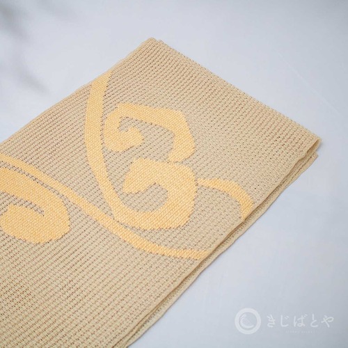 正絹羅　薄柑子（うすこうじ:明るい橙）の夏なごや