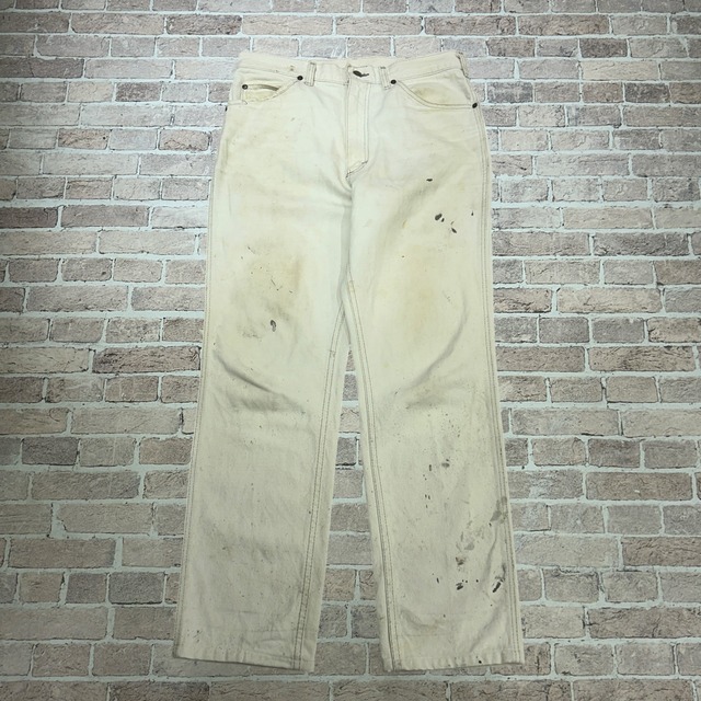 1980s LEE DENIM PANT WHITE