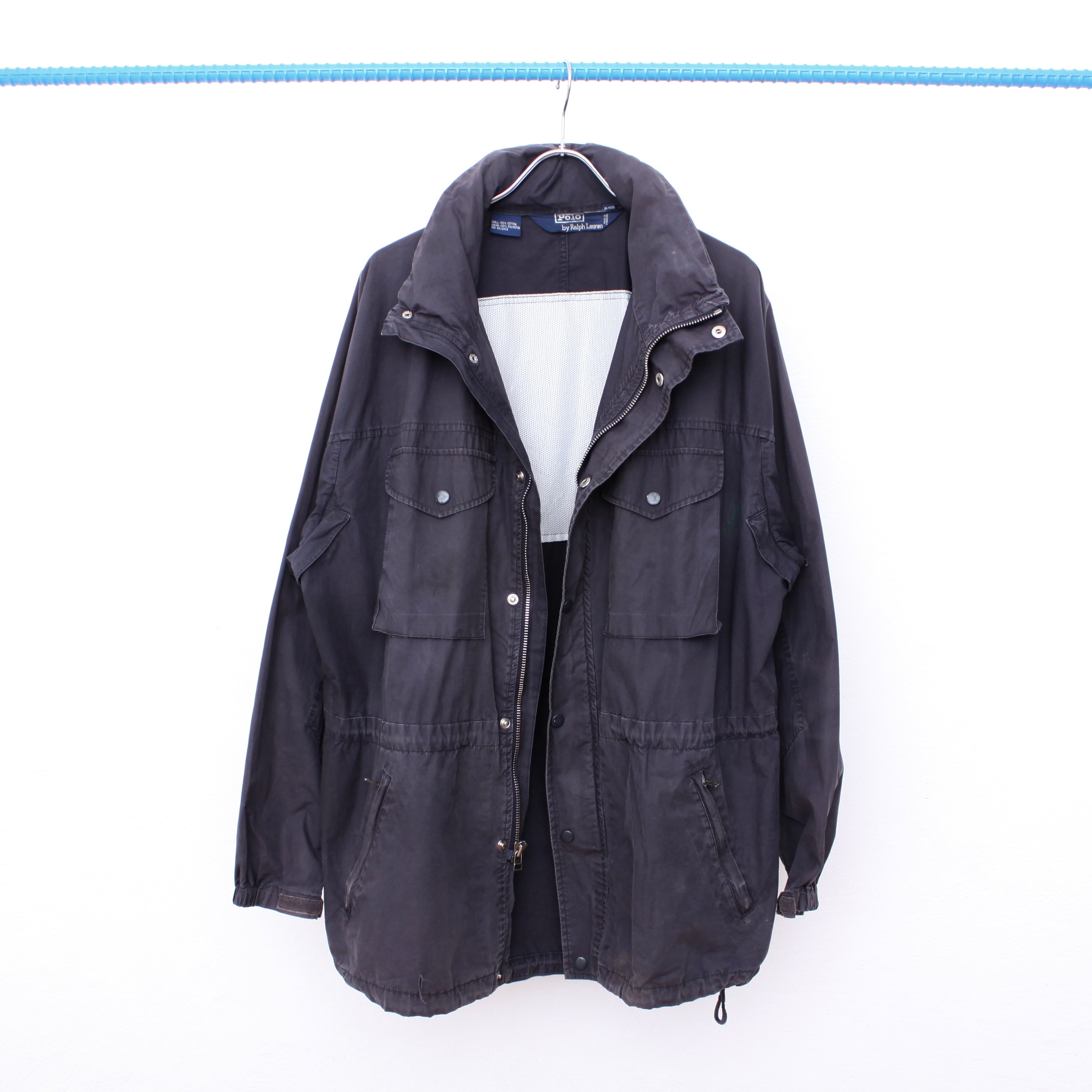 0103. 1990's Ralph Lauren cotton poplin field jacket 茄子紺 ポロ