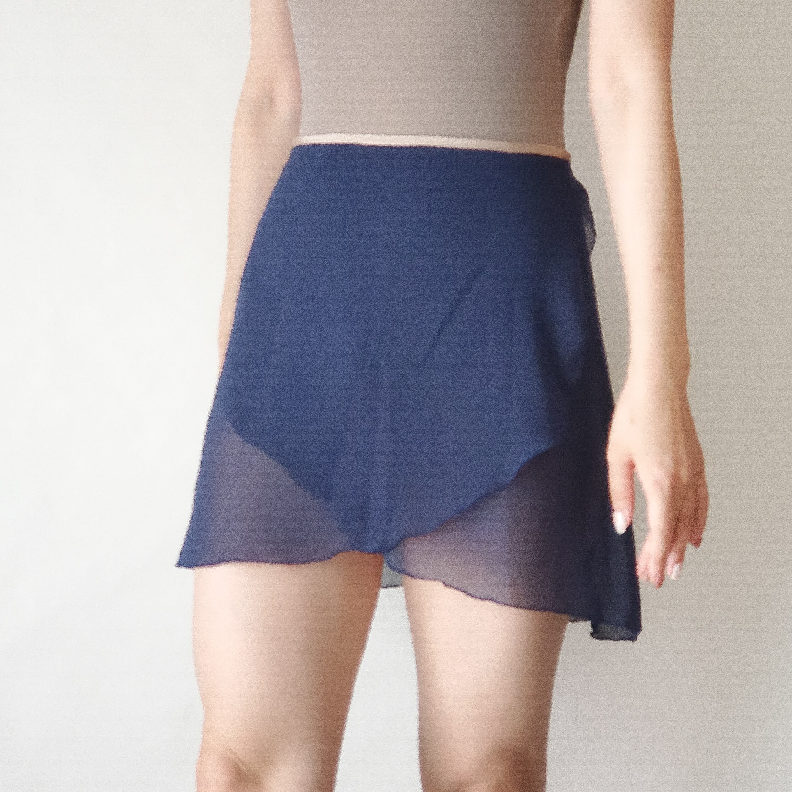 NORMAL wrap skirt【ネイビー×ライトベージュ】 | herz(ヘルツ) バレエ