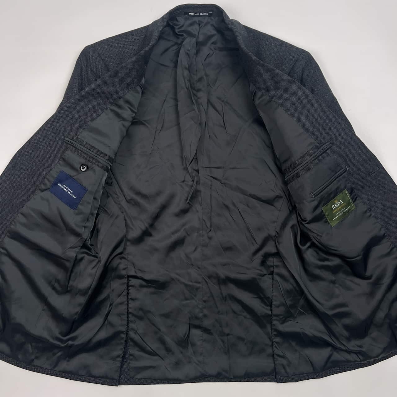 UNITED ARROWS GREEN LABEL RELAXING ユナイテッドアローズ グリーンレーベルリラクシング REDA VALLEMOSSO イタリア製生地  2B テーラードジャケット 48/ダークグレー メンズ