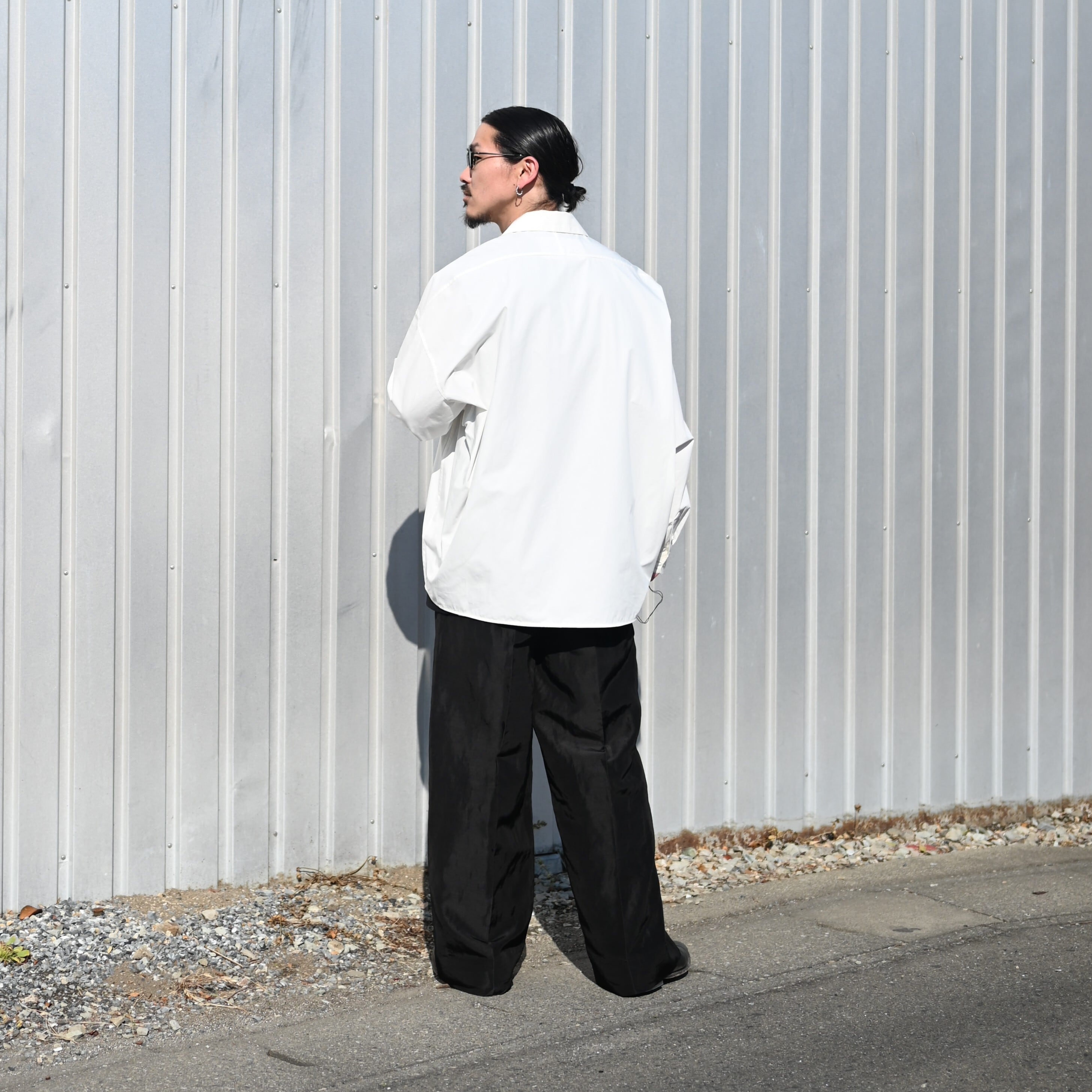 Nonnotte(ノノット)Draping Open Collar Shirt Type A | GANKO