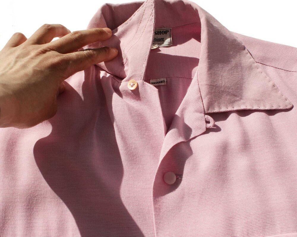 トップス 50s \"A COHAMA\" ItalianCollar Rayon Shirt NOS Vintage L/S Loop Collar Rayon Shirt [The Empolium x