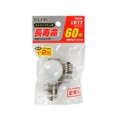 エルパ(ELPA) 長寿命ミニクリプトン球 電球 照明 間接照明 E17 54W ホワイト 2個入 GKP-542LH(W)