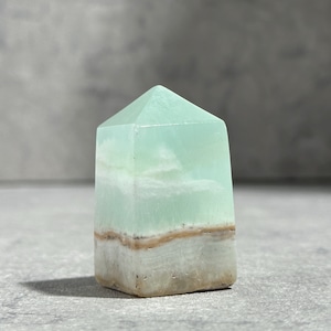 【高品質】カリビアンブルーカルサイト タワー01◇ Caribbian Blue Calcite ◇天然石・鉱物・パワーストーン