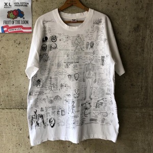 XZ789 90s Tシャツ アナトミカルチャート 解剖図 サイエンス TEST