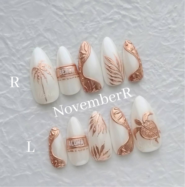 LA744☆Hawaiianネイルチップ | NovemberR 〰️ネイルチップ販売〰️