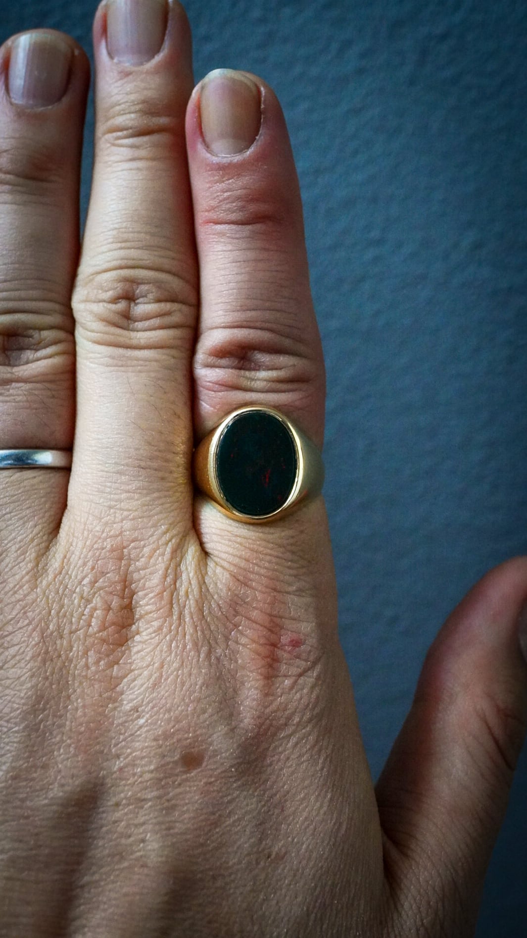 1969】U.K. VINTAGE 9ct イエロー ゴールド シグネット リング 《9金 