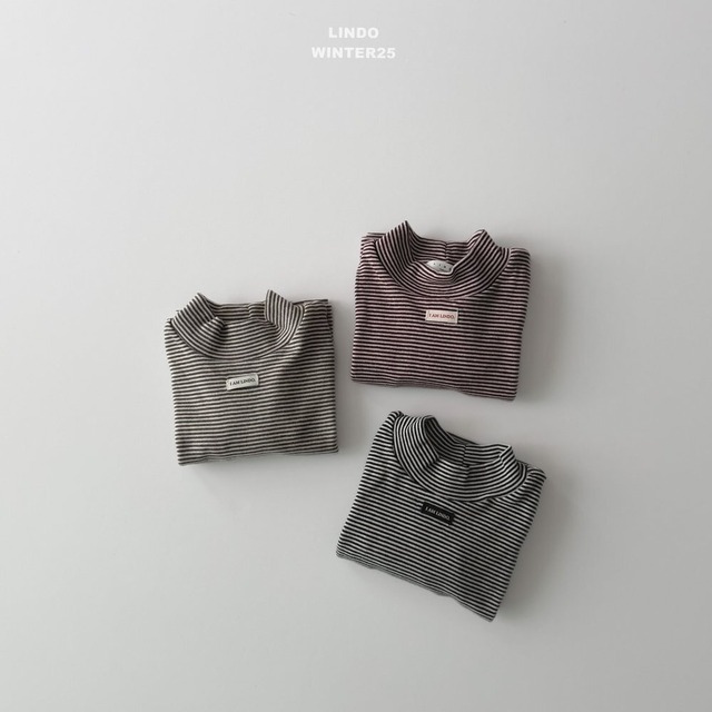 【予約商品】stripe half neck t-shirt