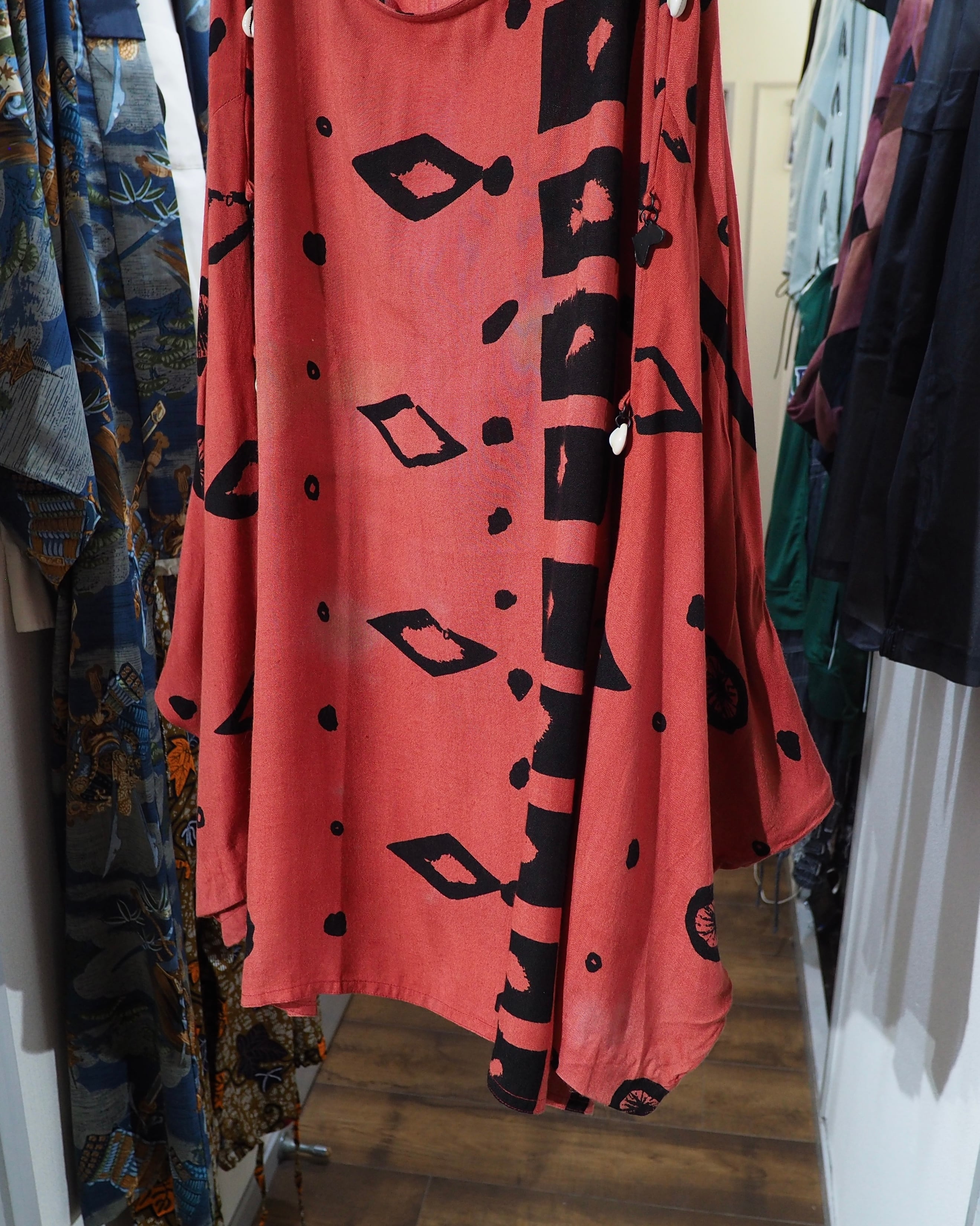 Poisonous Ethnic patterns × Charm custom vintage loose Dolman Sleeve Tee