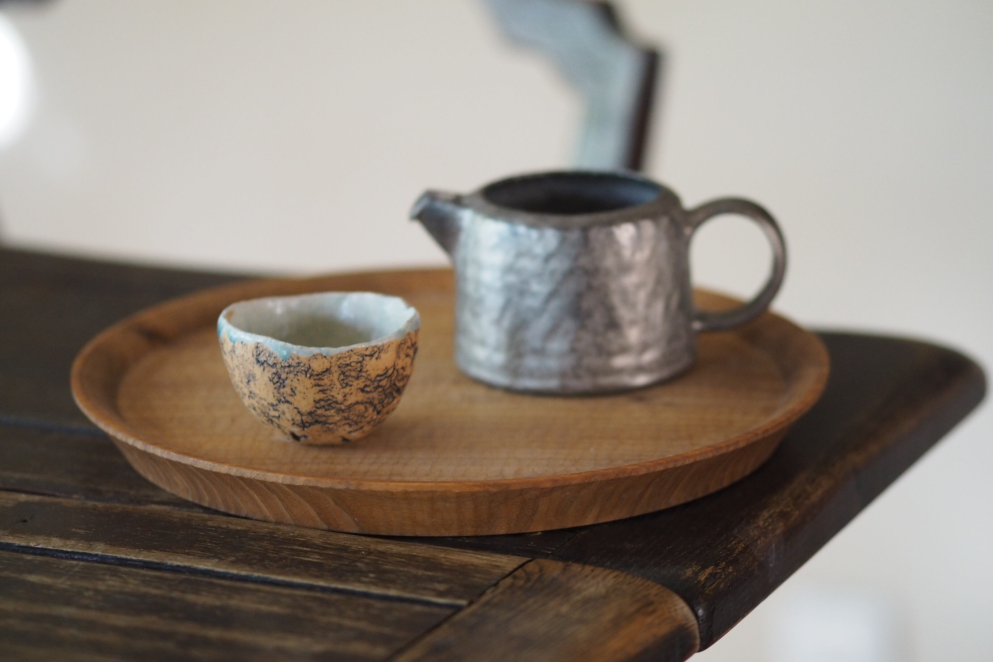 村上躍 銀彩ポット 人気作家 手びねり 手づくり 急須 丸 完売品