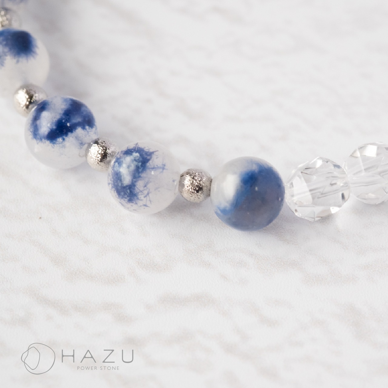 優しさとひらめきの青い花［デュモルチェライト／アクアマリン／水晶］