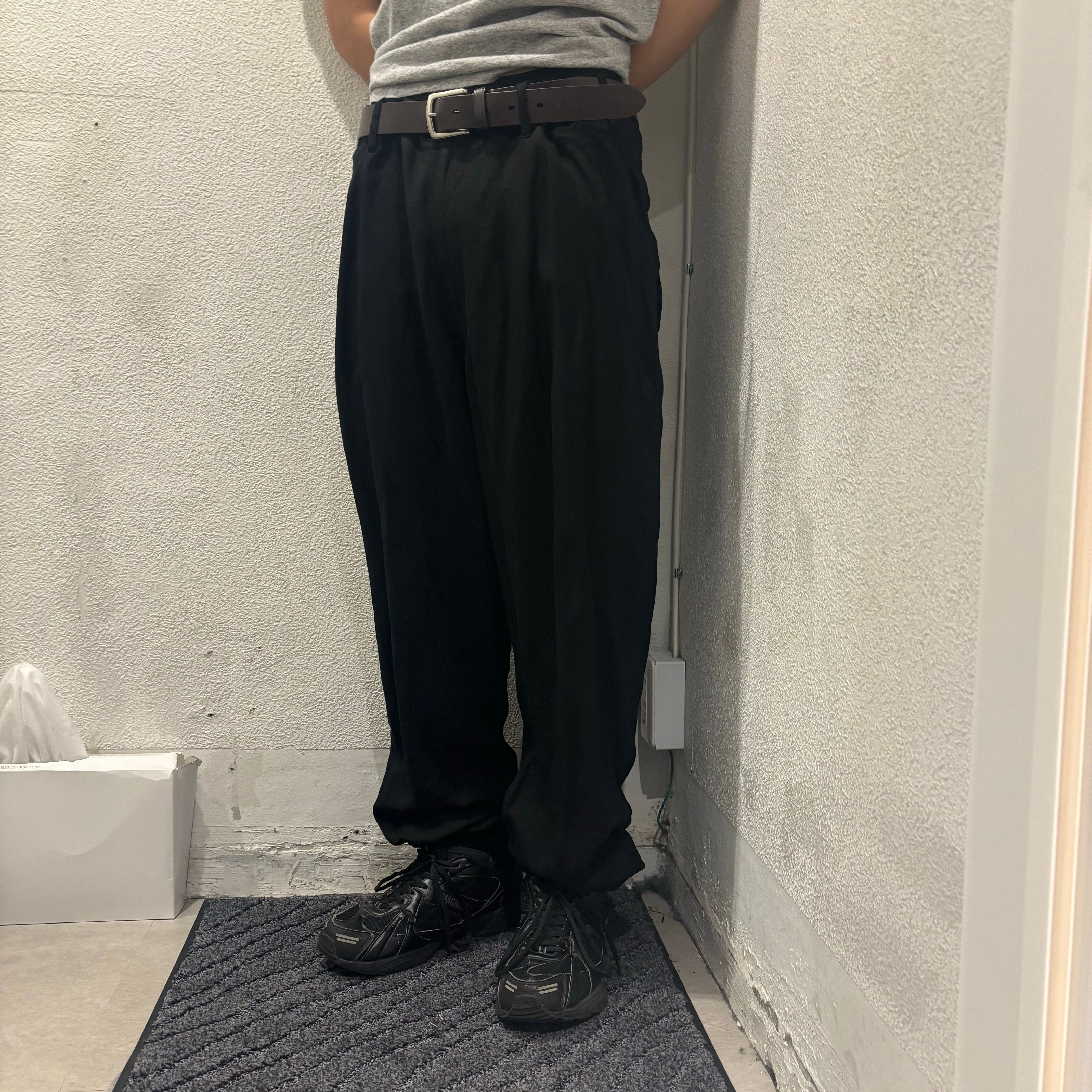 Yohji Yamamoto POUL HOMME リネン混 サルエルパンツ