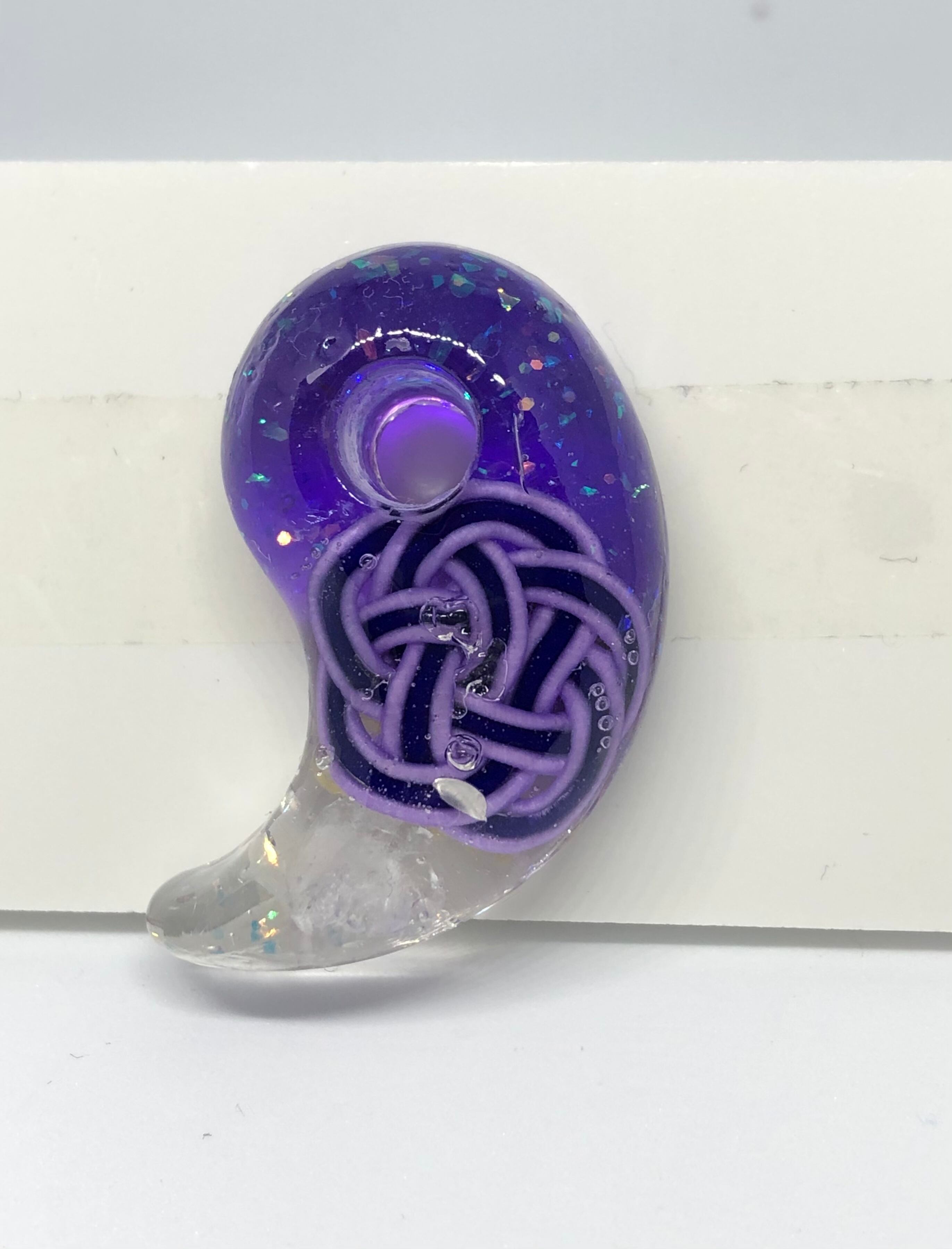 超・高波動　陰陽統合オルゴナイト勾玉　大　紫 超・高波動 陰陽統合オルゴナイト勾玉 大 紫