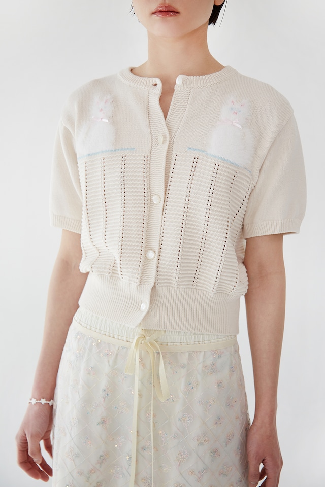 [JOLIE LAIDE] Mumu cardigan (Ivory) 正規品 韓国ブランド 韓国通販 韓国代行 韓国ファッション jolielaide Vintage Lover Club 日本 店舗