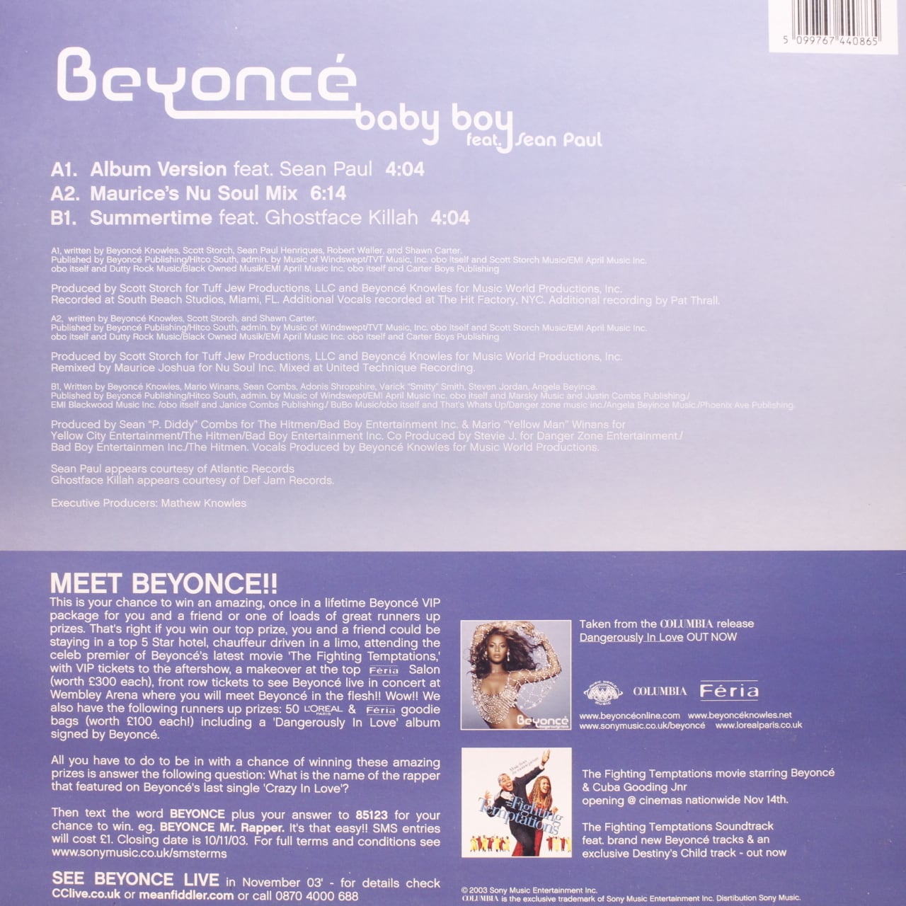 Beyonce Feat. Sean Paul / Baby Boy [674408 6] - 画像2
