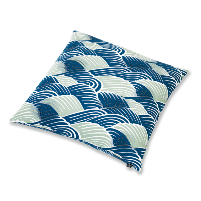 彩-いろどり-　小座布団（カバーのみ）大波　BC（藍ねず）45×45（クッション対応）