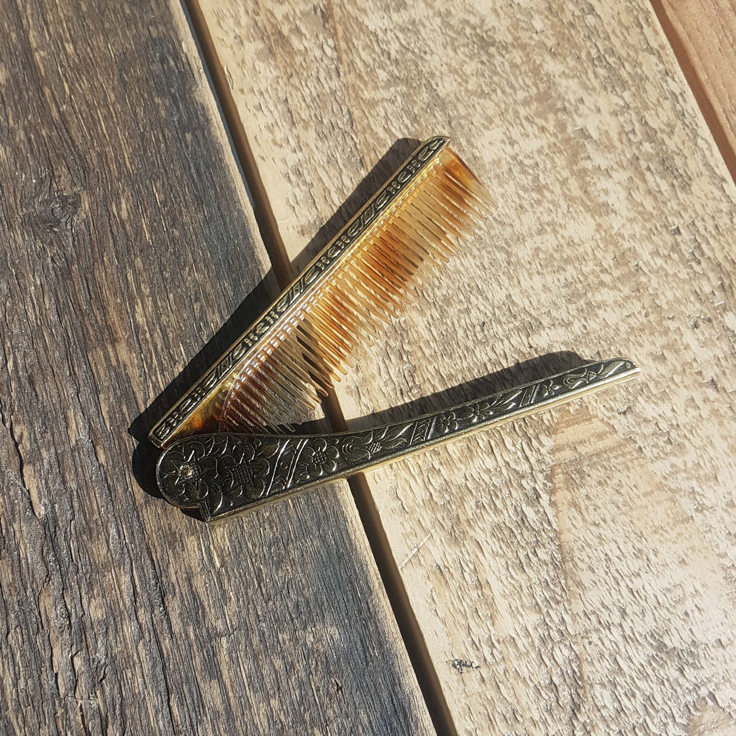 アンティーク 年代不詳 Sterling silver ブラシと櫛 桐箱入り