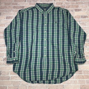 RALPH LAUREN BLAIRE CHECK SHIRT GREEN