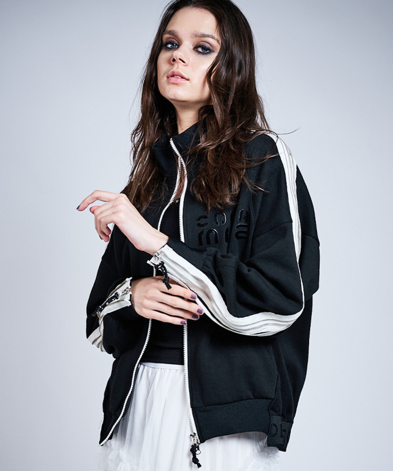 ダブルファスナートラックジャケット (WHITE) CQ-47031