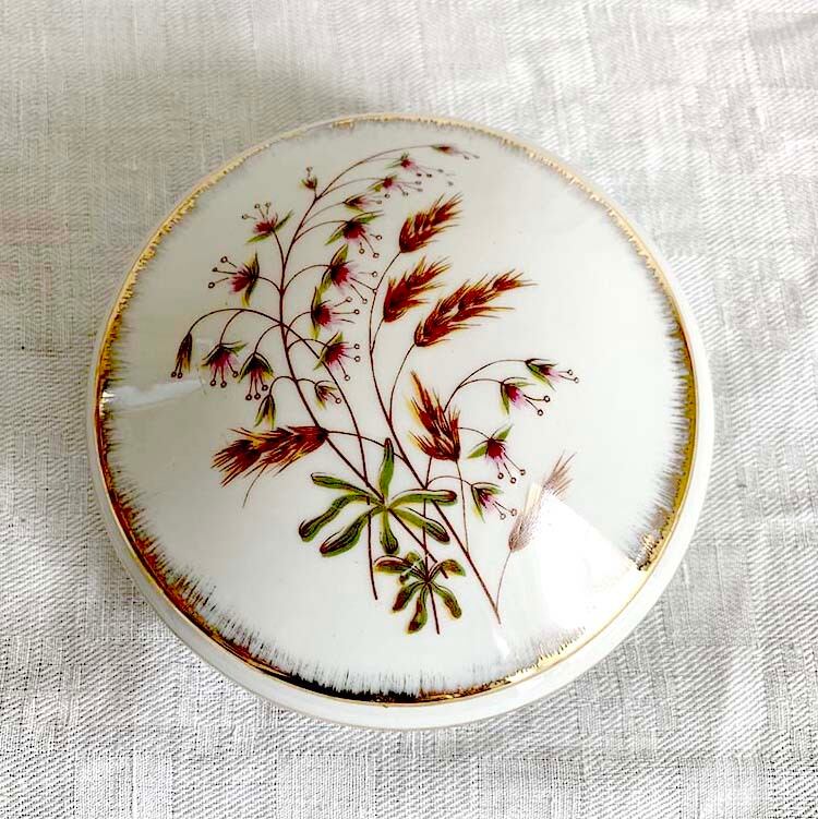 ボンボニエール Veritable Porcelaine 白磁 白無地 陶器小物入れ