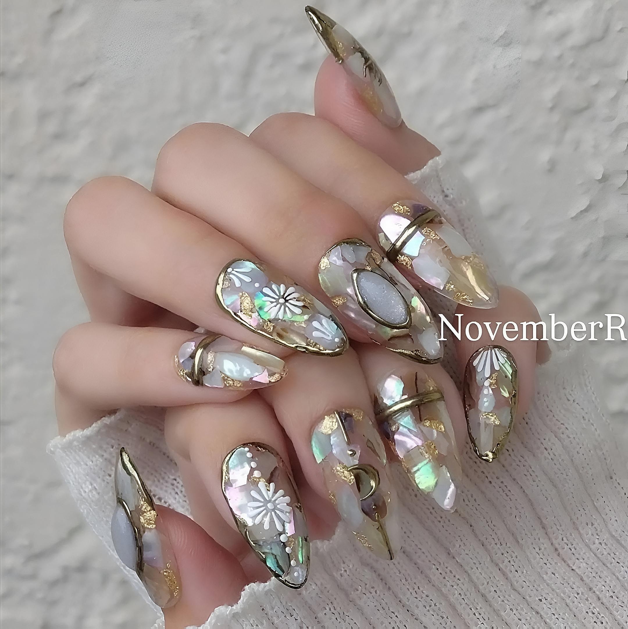 LA889☆シェル埋め尽くしネイルチップ | NovemberR 〰️ネイルチップ