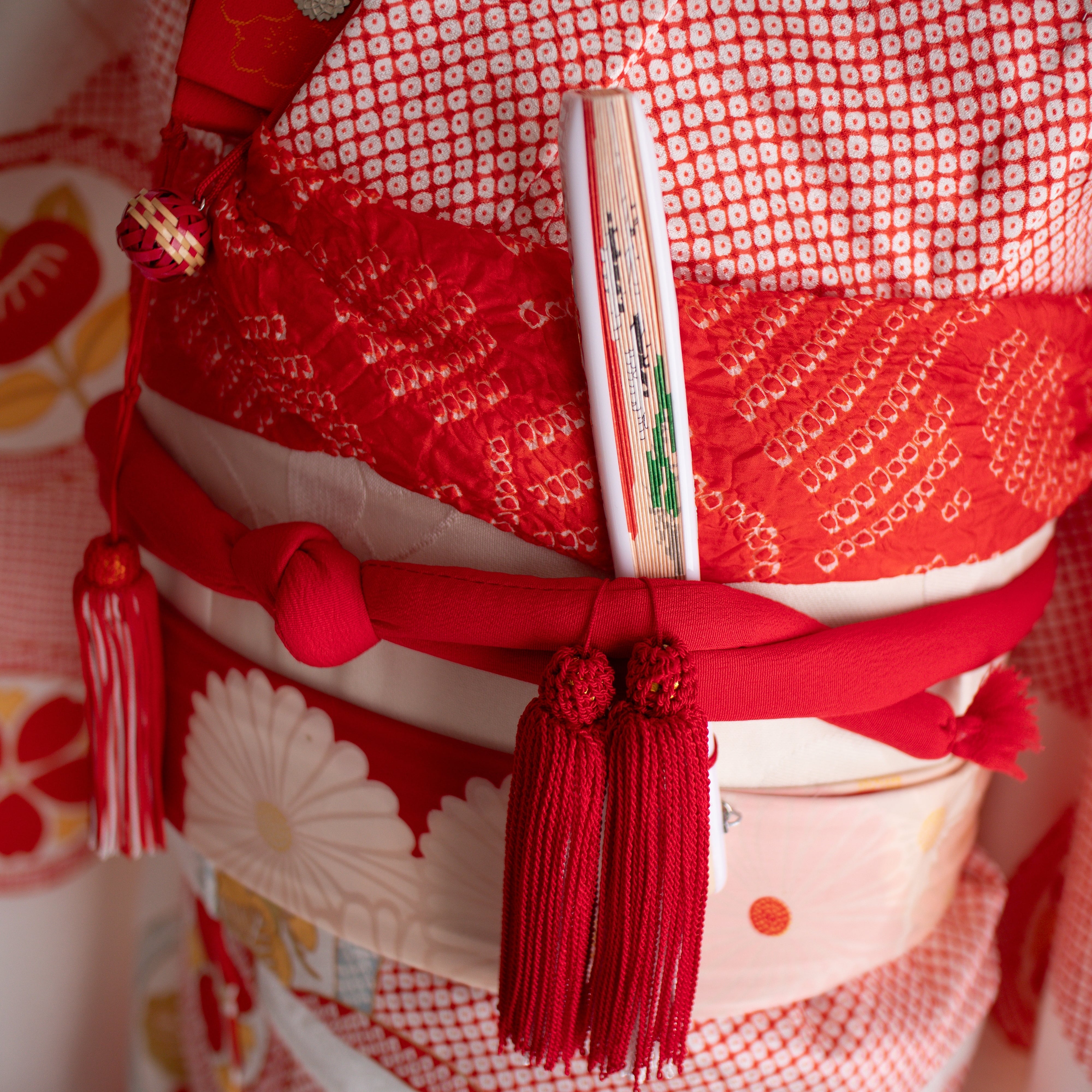 女の子帯style『鹿の子絞りと花紋』/S7002(対応身長目安 約118㎝〜130㎝)