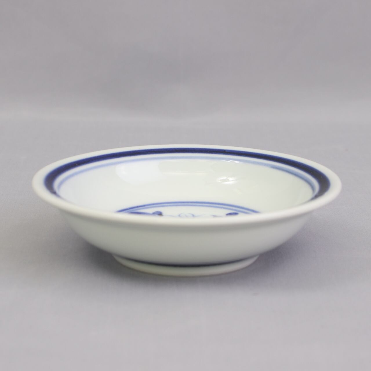 砥部焼 千山窯 フチ付4寸皿 内花