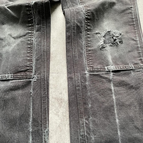 00s USA製 ブラック ダブルニー Carhartt B01 BLK w30 詳細写真15