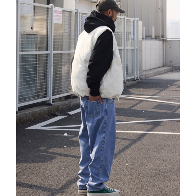 Front pocket design denim pants C3779