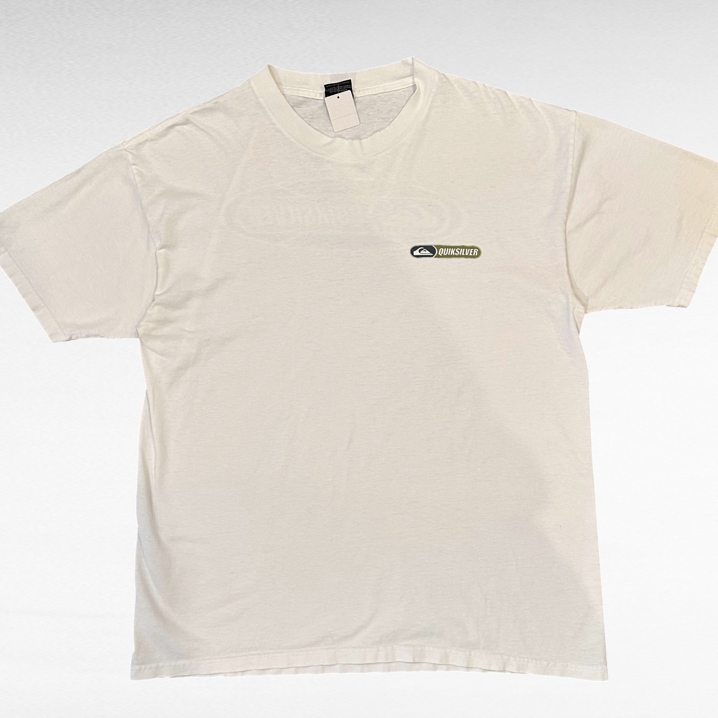 90s Quik Silver oval logo print t-shirt | 仙台 古着屋 ShuShuBell