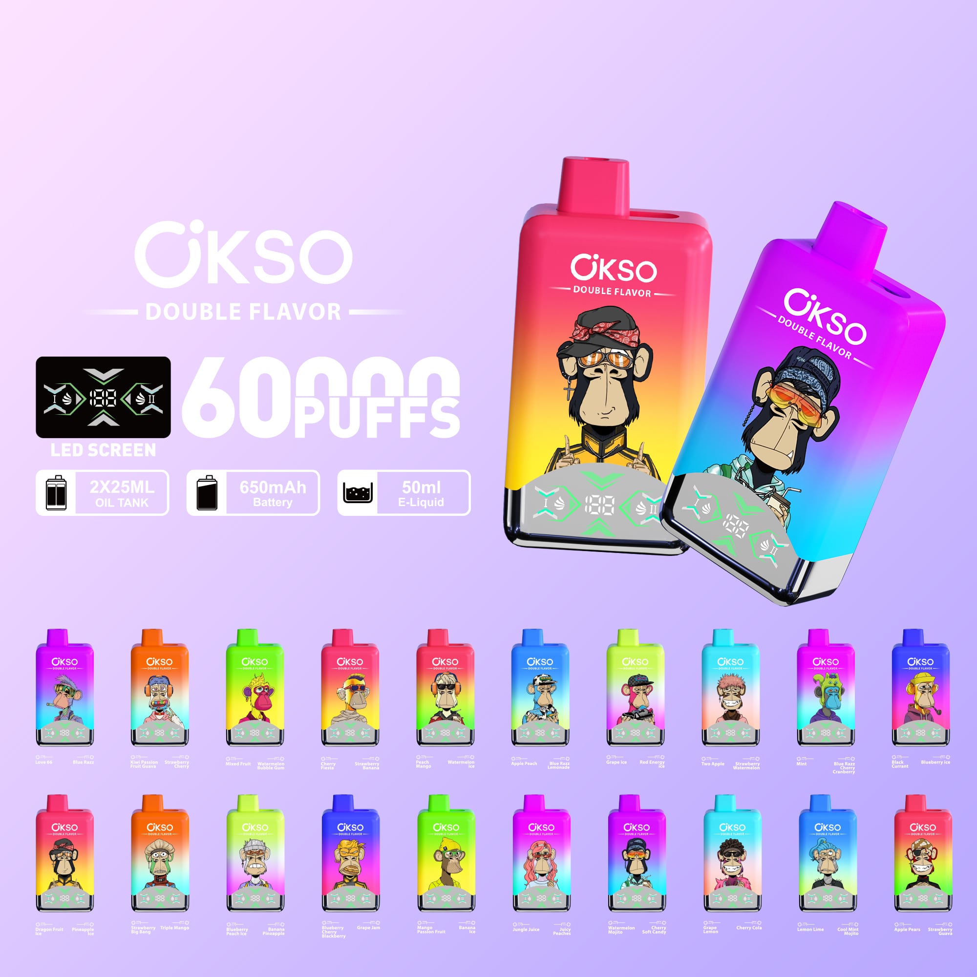Okso 60000puffs Eパフ ニコパフ 禁煙サポート / COOL MINT MOJITO