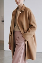 WOOL CASHMERE PEARL COAT CAMEL