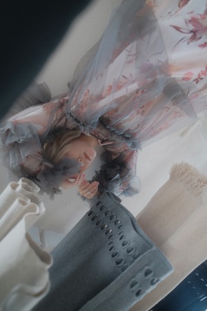 Decorative Tulle Tops / CHARCOAL