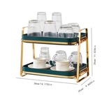 キッチンラック 水切りトレイ ２段 収納ラック 多機能 置き棚 おしゃれ