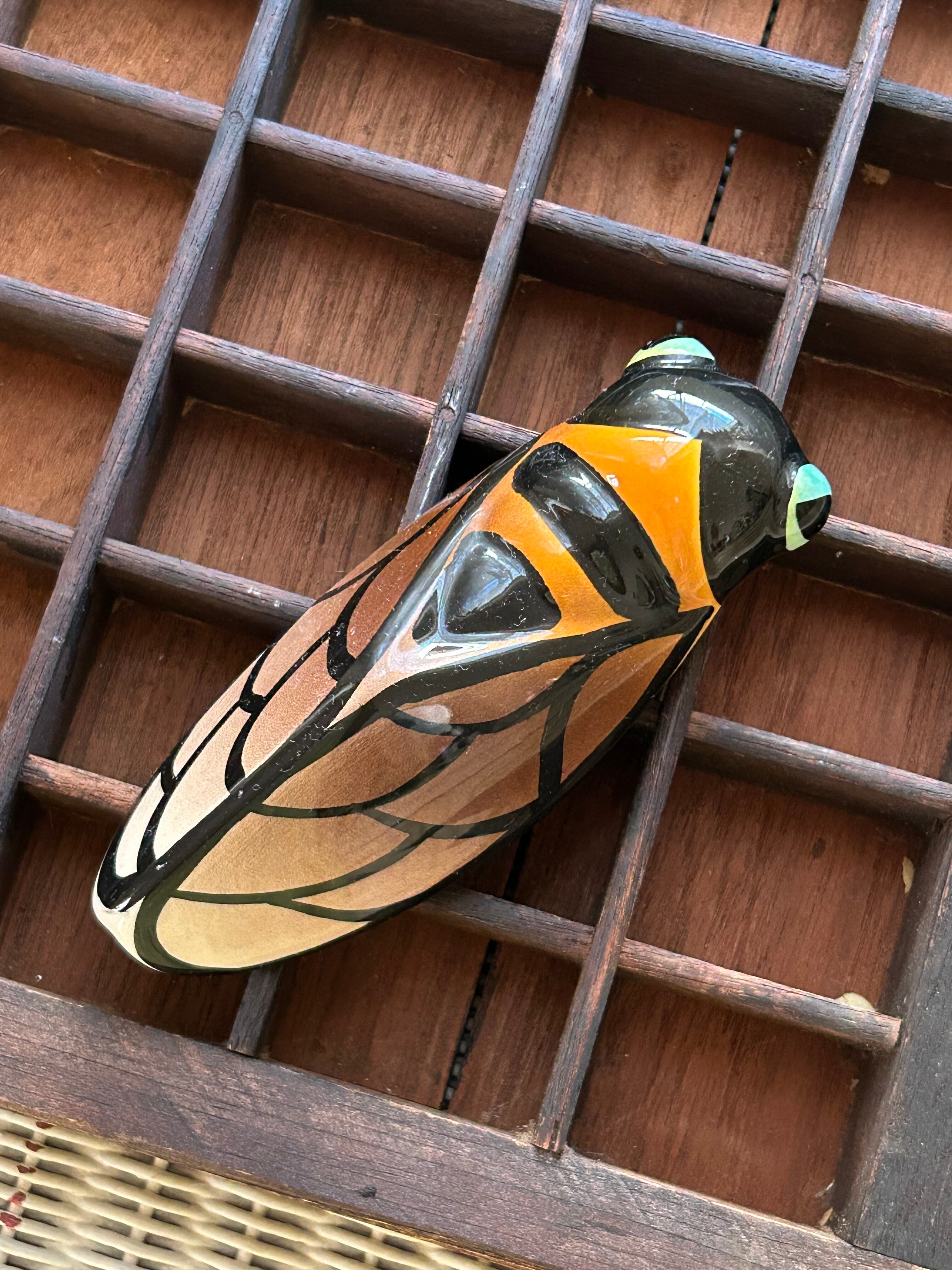 フランス ブロカント プロヴァンス陶器 セミの壁掛け 花瓶 オブジェ フラワーベース インテリア小物 南仏 フランス