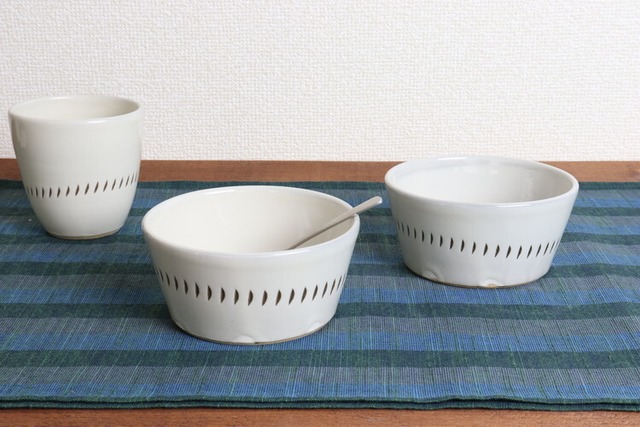 小石原焼 蔵人窯 小鉢 飛び鉋 Koishiwara-yaki Small bowl Tobikanna #090