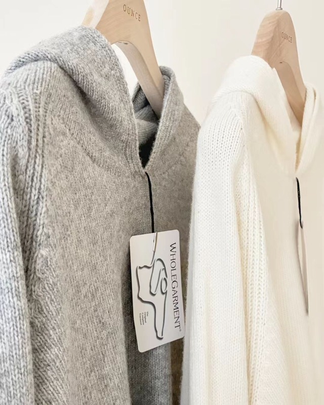 (OUNCE) base wholega hood knit / 2color