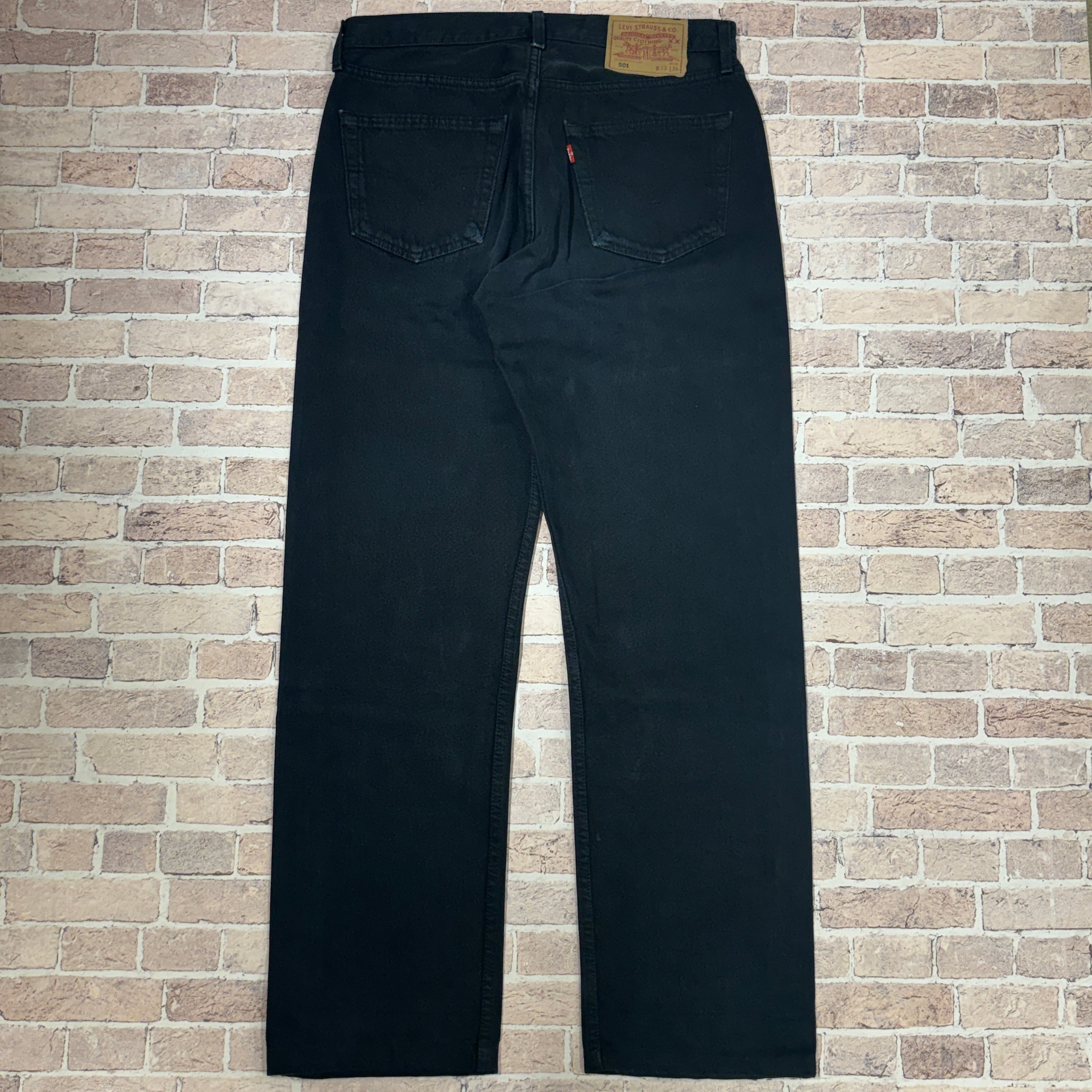 LEVI'S 501 BLACK DENIM PANT 実寸W32 L30 | safarionline LEVI'S 501 BLACK DENIM PANT 実寸W32 L30 | safarionline