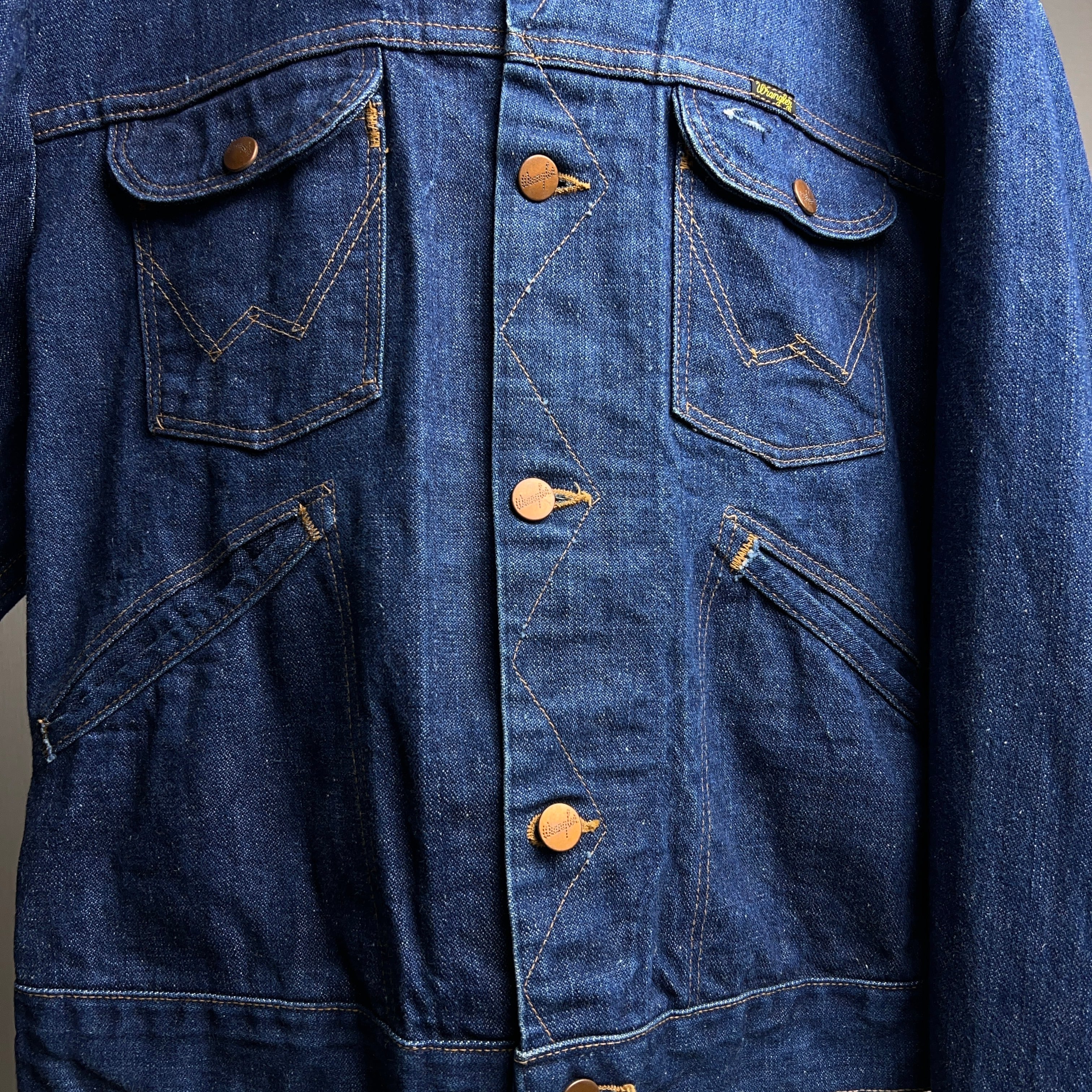 1970's Wrangler 124MJ INDIGO DENIM JACKET 70年代 黒タグ ラングラー