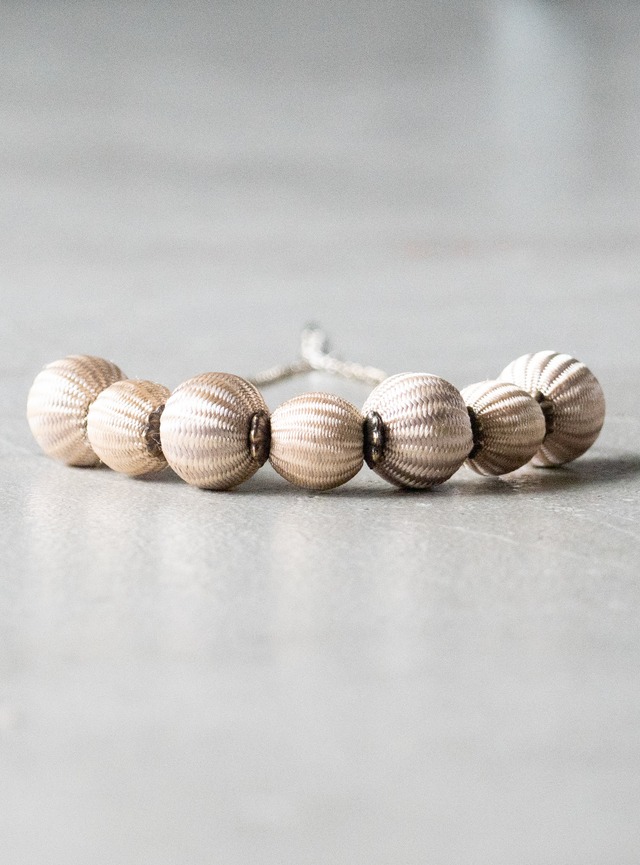 unknown used Fabric wrapped beads necklace
