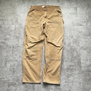 00s USA生地 ブラウン ダブルニー Carhartt B136 36×34