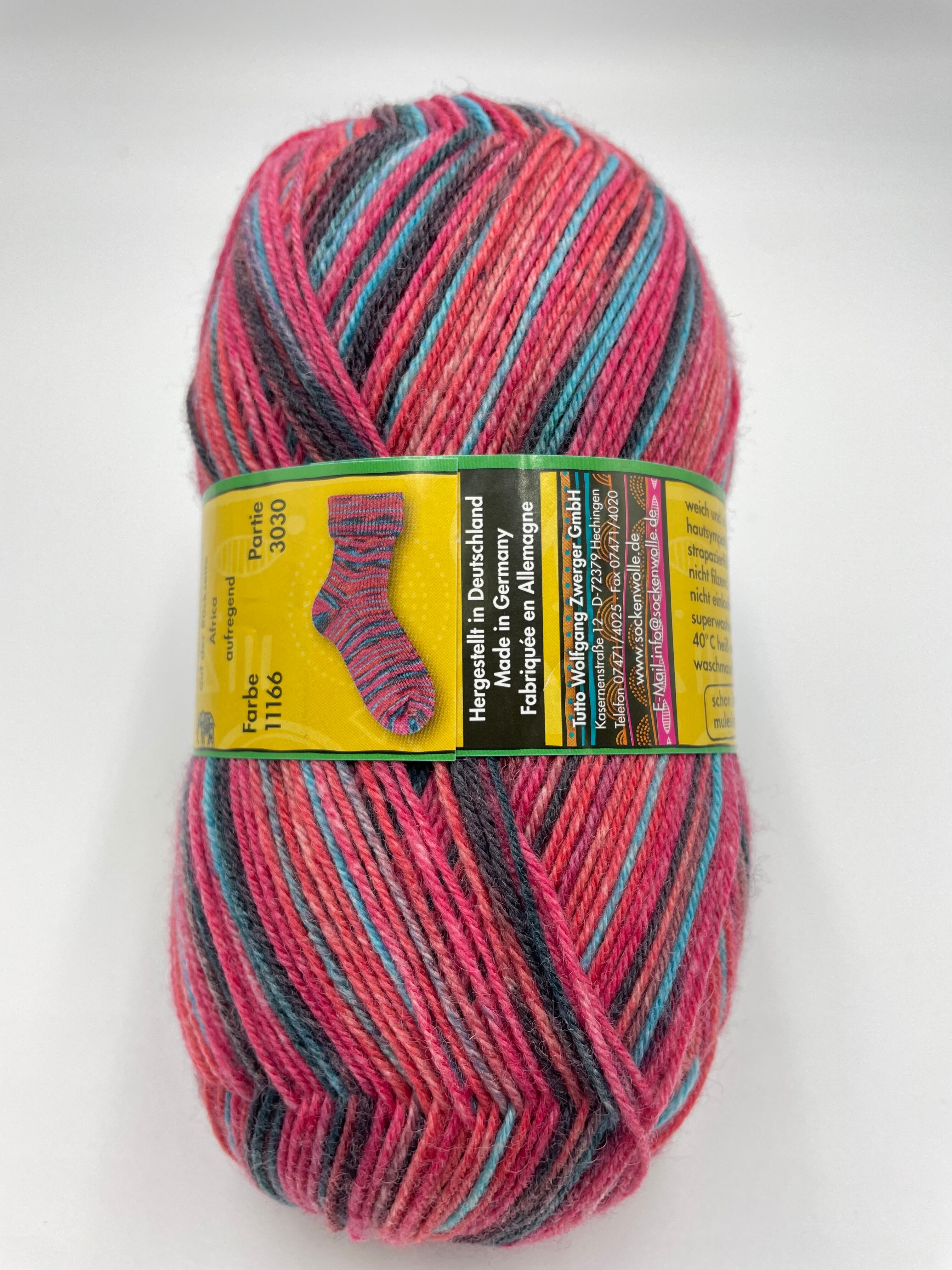 編む手が止まらない毛糸！Opal アフリカ　4ply/4本撚り 11166