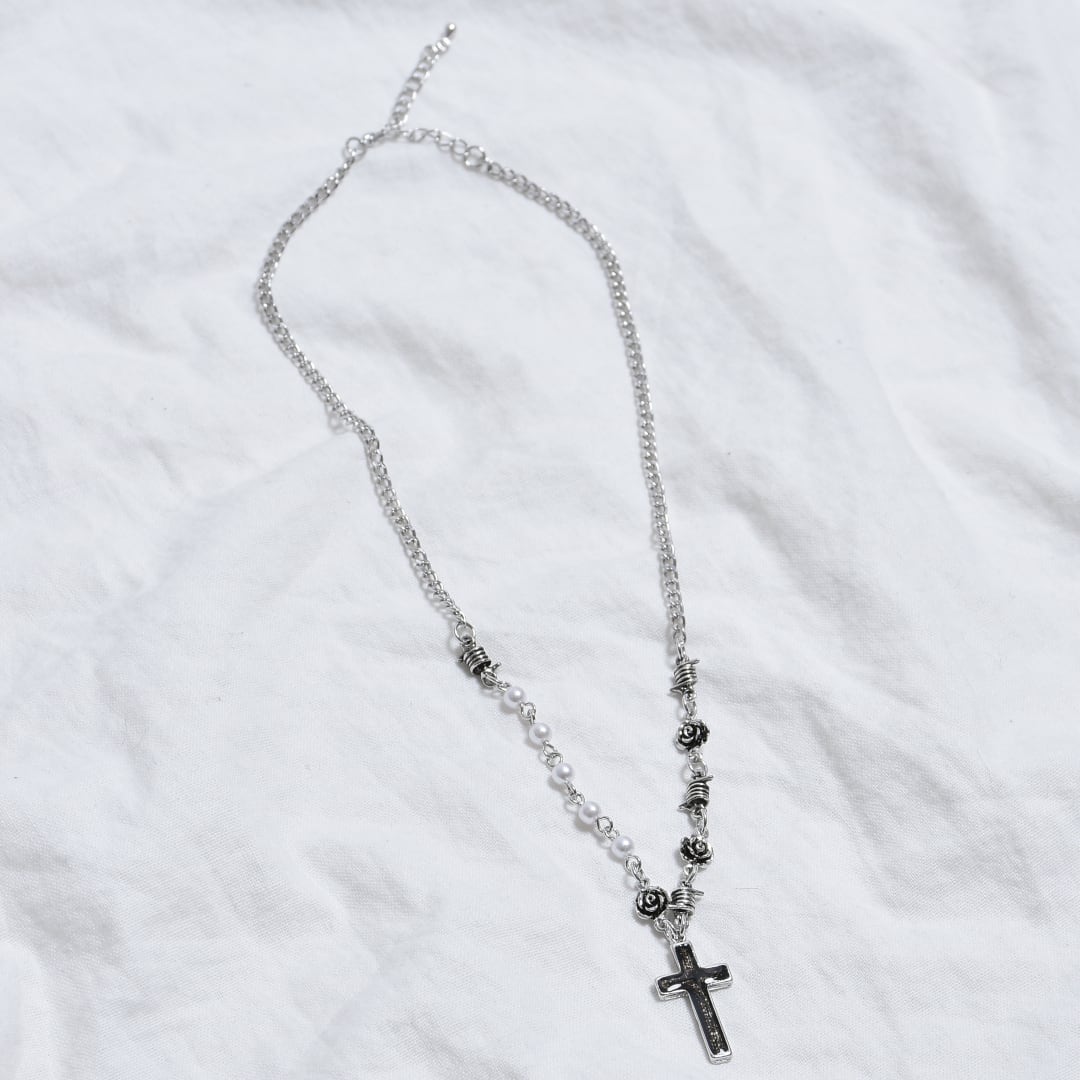 12/17新着】MIXローズクロスネックレス | VOLCAN&APHRODITE