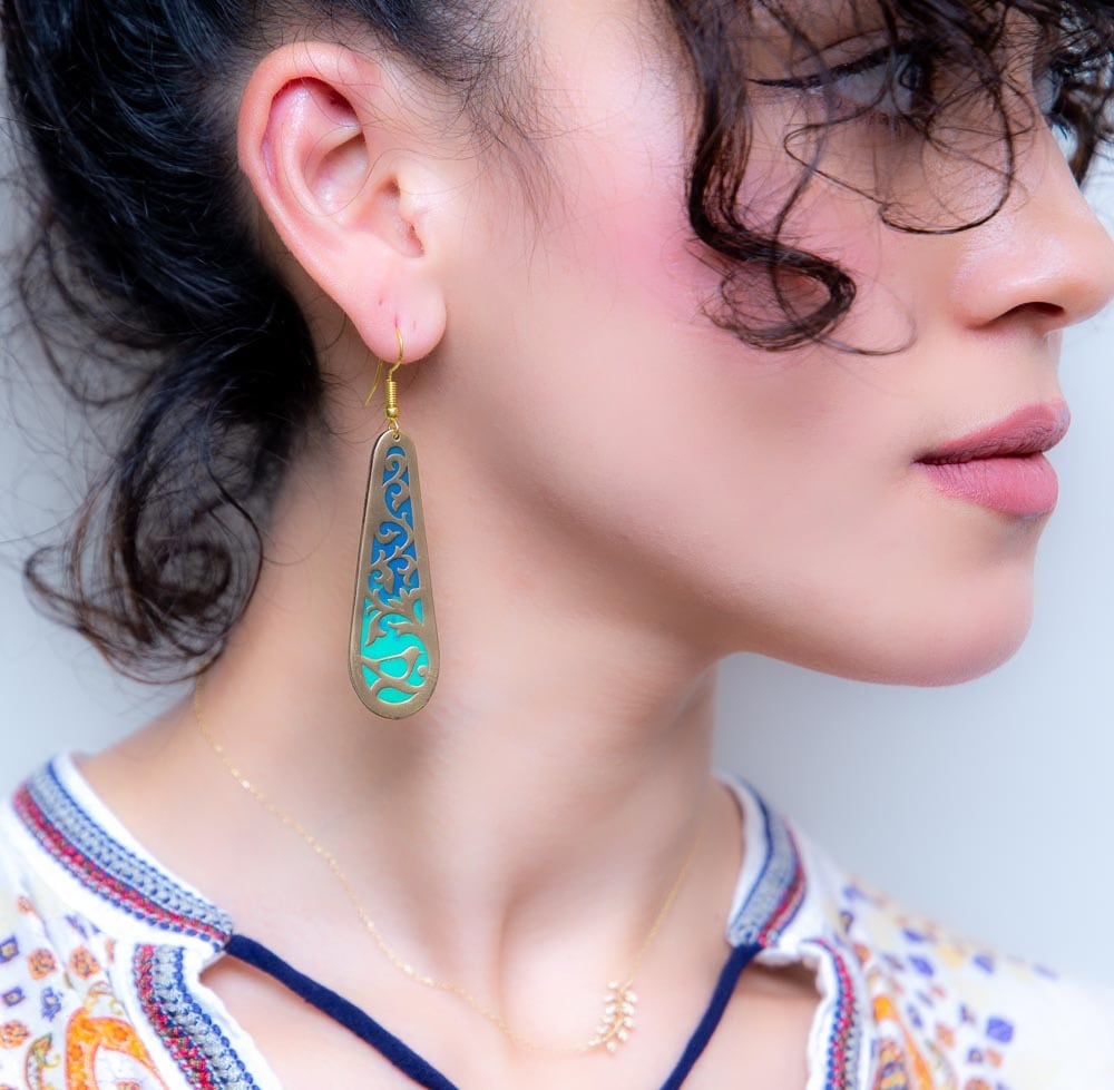 Flower Earring 01 / ピアス | ペルシアンタグ｜イランのアートが
